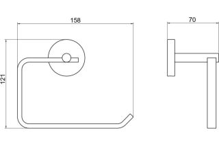 Бумагодержатель Aquatek Бетта AQ4608CR хром